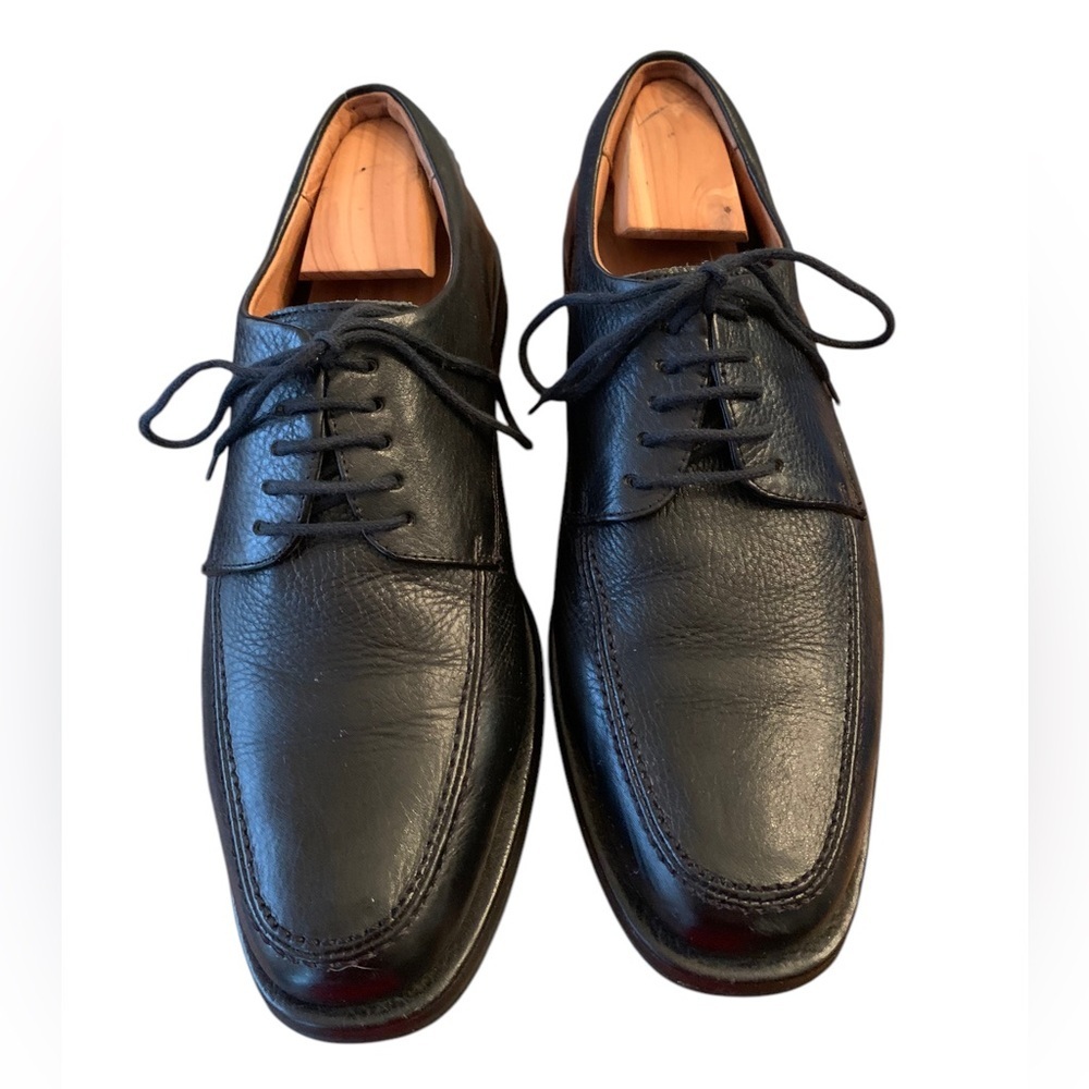 Sandro Mens Comfort Walk Black Leather Lace Up Dress Shoes Sz 9